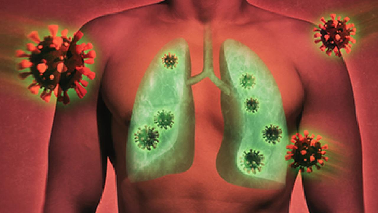 lung damage illustration